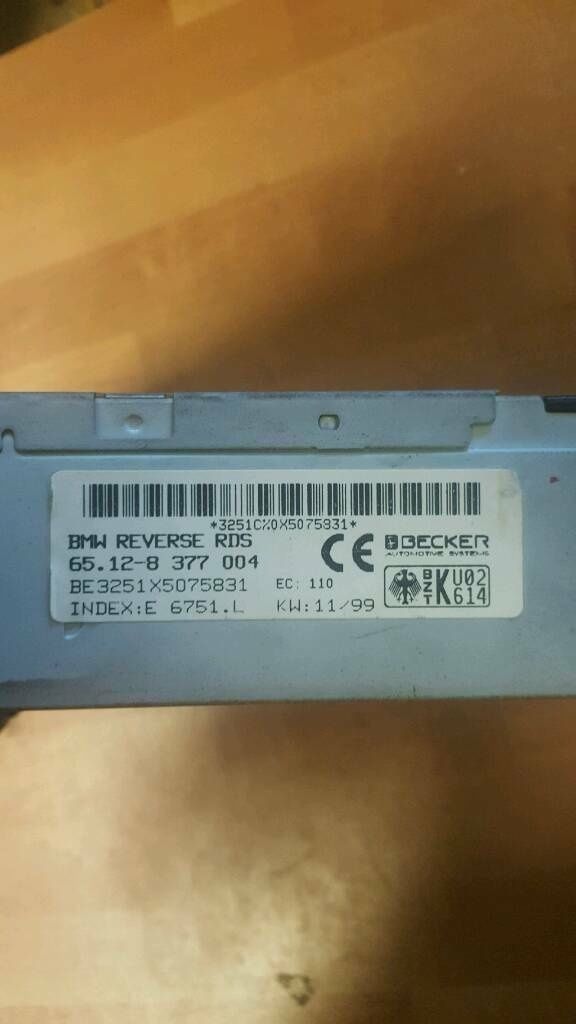 BMW Original E39 5er autoradio Reverse RDS TeileNr: 65.12-8377004