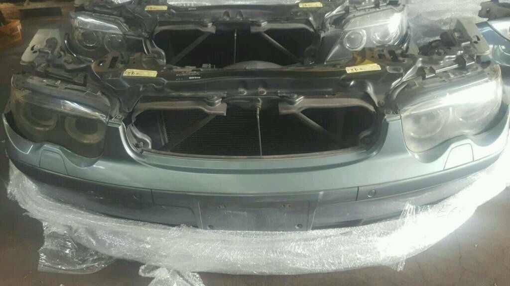 BMW E66Komplett vorne Scheinwerfer Stoßstange Schloßträger Kühler