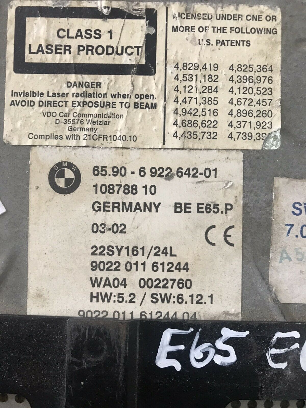 BMW Original 7er E65 E66 Navi CD Rechner OE 6922642