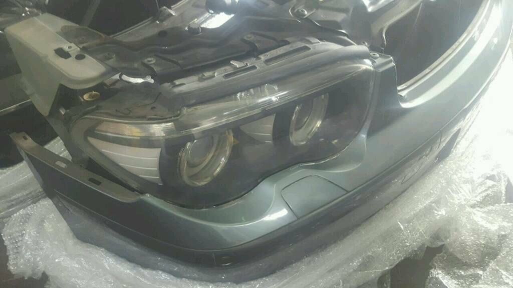 BMW E66Komplett vorne Scheinwerfer Stoßstange Schloßträger Kühler