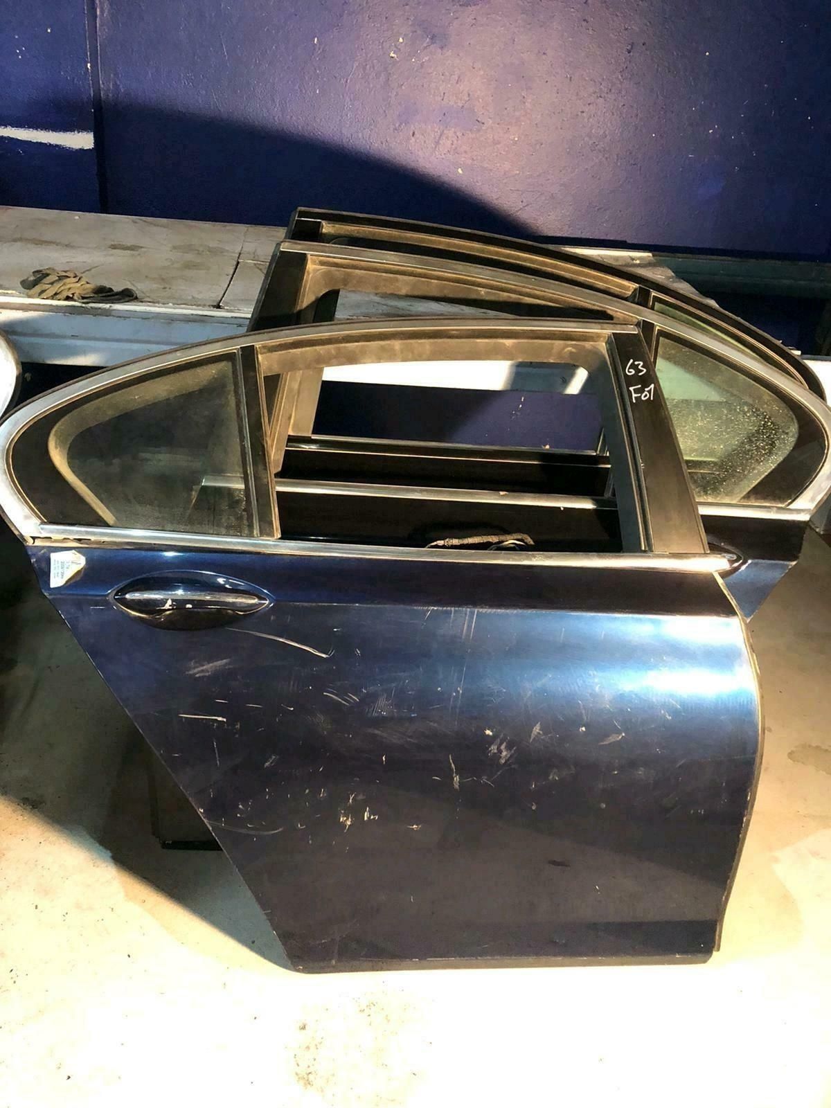 BMW original F01 rear right door in blue