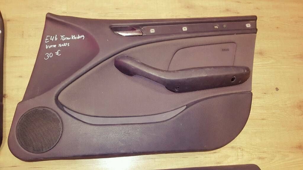 an original BMW E46 sedan/touring door panel, anthracite