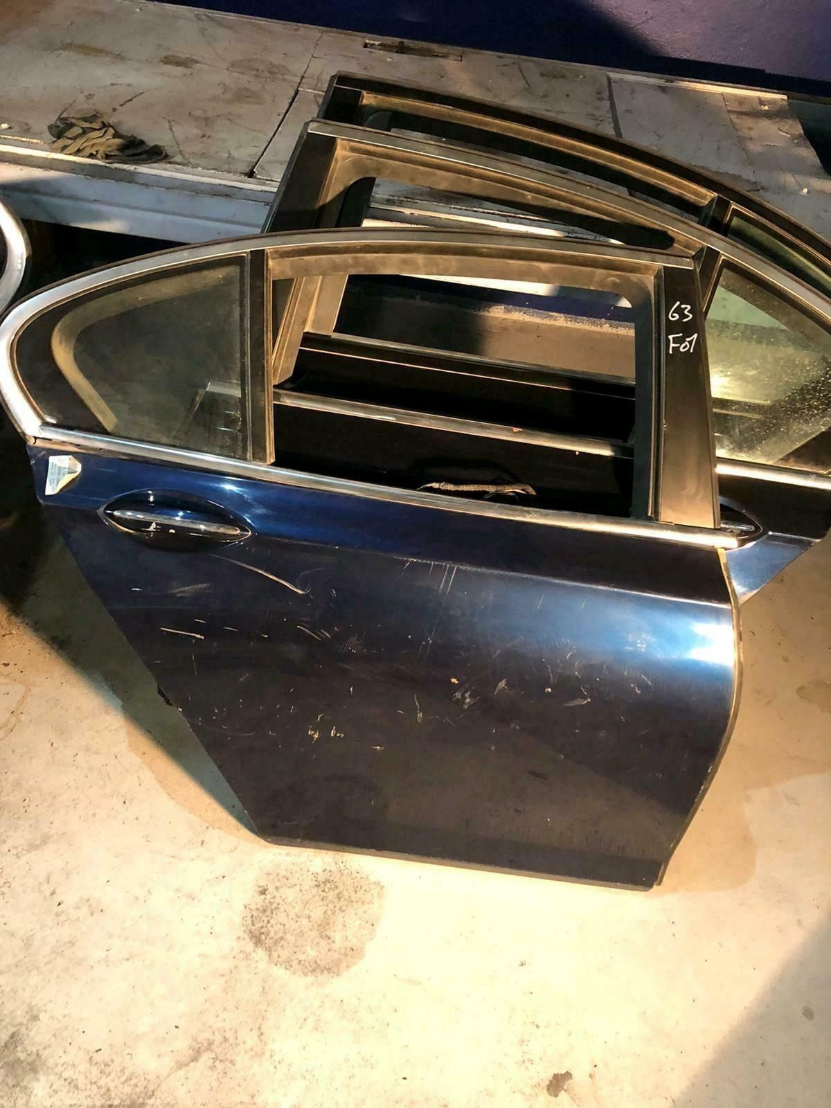 BMW original F01 rear right door in blue